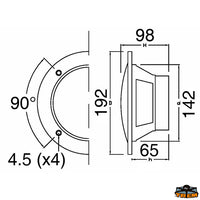 Pair of watertight loudspeackers - 5.25" model - white colour [L4601525]