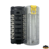 Common source blade fuse block - Fuse locations 12 - Contacts (-) 12 - (-) Municipality 1 - (+) Common1 [L0612165]