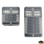 Fuse holder box with transparent snap cover manufactured in polycarbonate Trem L0606606