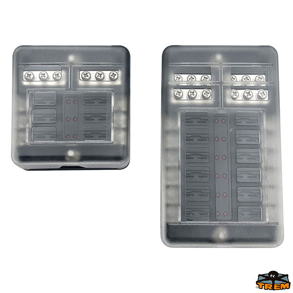 Fuse holder box with transparent snap cover manufactured in polycarbonate Trem L0606606