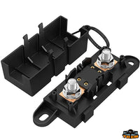 Fuse holder box with LED warning light - Center distance 50.8 mm - Ideal for MEGA fuses - Dimensions 120x39x38 mm [L0638120]