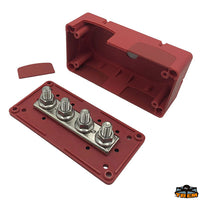 Busbar for high amperage terminals - Contacts 4 - Dimensions mm H138x B78 x C50 - Center distance 73 x 70 mm [L0648138]