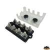 Busbar for high amperage terminals - 4+4 contacts - Dimension mm A135x B84 x C40 - Wheelbase 125 mm [L0648135]