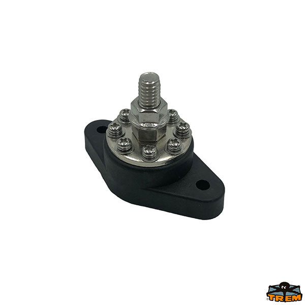 Multi cable connector 1xM10 - 8xM4 - Black model - Dimensions mm 84 x 45 x h 55 - Wheelbase 63 mm [L0663202]