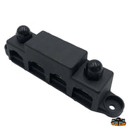 Busbar for high amperage terminals - Black model - Dimensions mm 168 x 35 x h 50 - Wheelbase 140 mm [L0614202]
