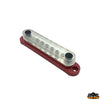 Busbar 12xM4 - 2xM6 150A - Red model - Dimensions mm 150 x 28 x h 35 - Wheelbase 134 mm [L0612201]