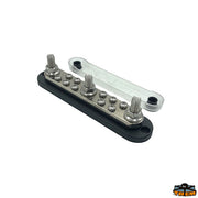 Busbar 3xM10 - 10xM5 300A - Black model - Dimensions mm 178 x 38 x h 43 - Wheelbase 163 mm [L0603202]