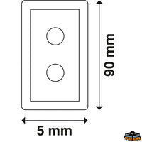 Vertical electrical panel with pre wired caps and braid with fuse holder ideal for windlasses - 2 UP/DOWN button model [L0680210]