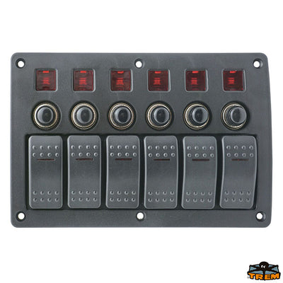 Rocker switch panel 9-32V Trem L0660086