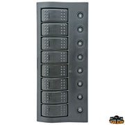 Compact switch panel with circuit breaker and LED IP66. 8 SWITCHES Trem L0660008