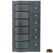 Compact switch panel with circuit breaker and LED IP66. 6 SWITCHES Trem L0660006