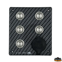 Braid wired horizontal electric panel with fuse holder and dual USB Trem L0680305