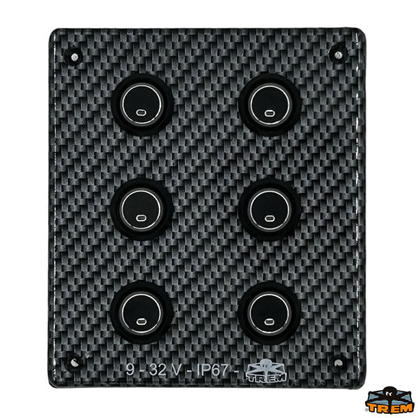 Black electric panel with pre-wired caps and braid with fuse holder Trem L0680005
