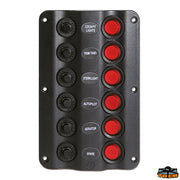 Switch panel with 6 circuit breaker and LED IP54 Trem L0610026