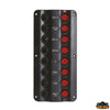 Switch panel with 8 circuit breaker and LED IP54 Trem L0608028