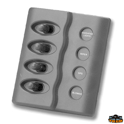 Electrical panel with led black colour Trem L0612054