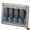 Waterproof electrical panel black anodised aluminium Trem L0610047