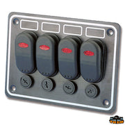 Waterproof electrical panel black anodised aluminium Trem L0610047