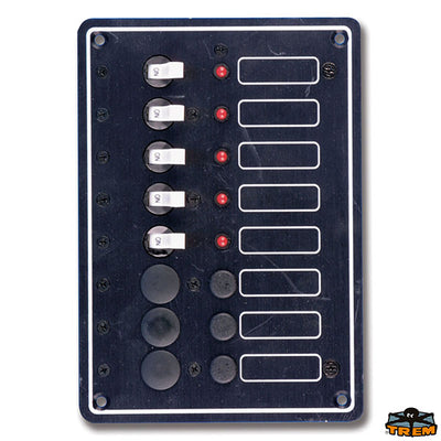 Electrical panel in black anodised aluminium Trem L0619130