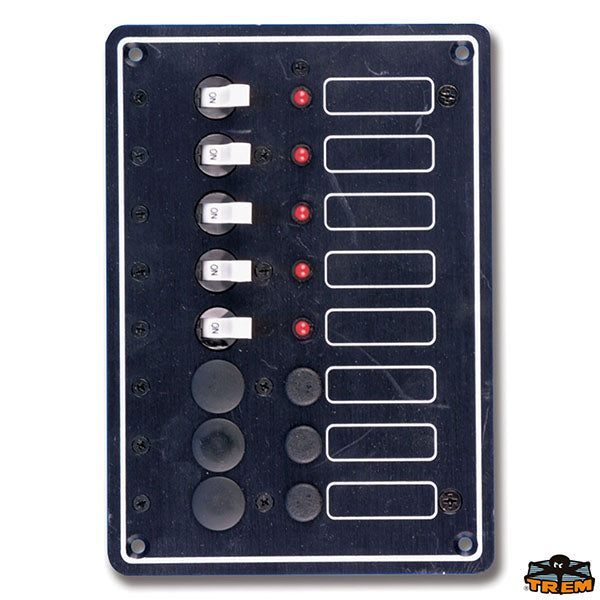 Electrical panel in black anodised aluminium Trem L0619130