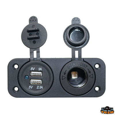Double USB socket + cigarette lighter Trem L0674516