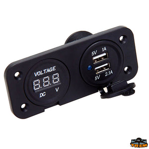 Double USB socket + Voltmeter Trem L0603603