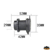 USB 3.0 and PD/Type C socket with digital voltmeter - Black colour - Output 4,2A [L0610652]