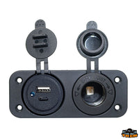 Built-in cigarette lighter socket and double USB Type A+Type C Trem L0674105