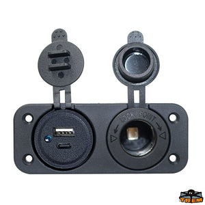 Built-in cigarette lighter socket and double USB Type A+Type C Trem L0674105
