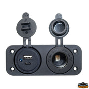Built-in cigarette lighter socket and double USB Type A+Type C Trem L0680105