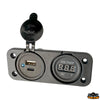 Digital voltmeter and double
USB A+C socket black colour - Black colour - Amp. 1,5+2,5 - Volts 12-24 [L0624105]