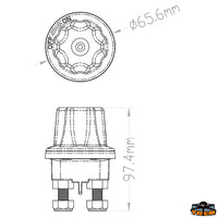 Heavy duty battery switch - Position 2P (ON-OFF) [L0610090]