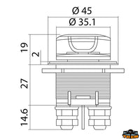 Compact battery switch diameter 10 mm - V max. 32 - Max continuous capacity 300 - Max intermittent capacity 450 - Terminals Ø mm10 [L0610842]