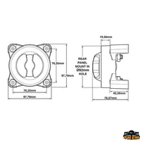 Dual circuit battery switch Maxi 350A - Continuous power 350A - Intermediate power 5 min. 525A - Power 10 sec. 1000A - Voltage 32V [L0605511]