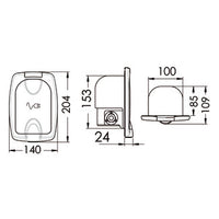 Power plug for deck connection, female 16 A