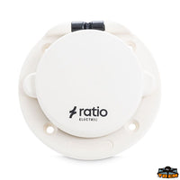 Built in plug in IP56 16A polyamide - Cod. Ratio MP16-10-K - Description Ivory ABS socket - Power 16A [Z2016045]