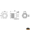 Black aluminium switch 15A - Blue colour - (ON)-OFF (momentary) model - Volts 9-32 - Amp15 [L0674115]