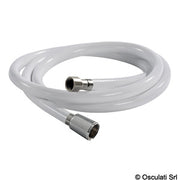PVC shower hose white 4 m