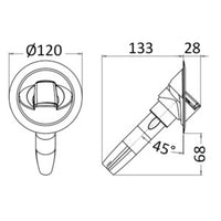 Saturn cold water shower vertical chromed base