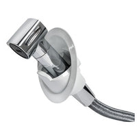 Saturn shower w/vertical mixer white