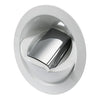 Saturn shower w/vertical mixer white