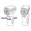 Saturn shower w/horizontal mixer white