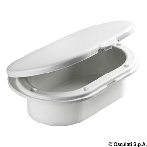 Oval shower enclosure + door rear outlet 185x131