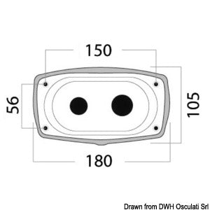 New Edge shower enclos. + door rear outlet 180x105