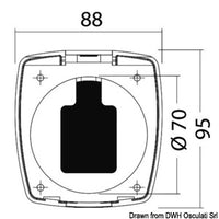 New Edge shower enclosure + door rear outlet 88x95
