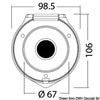 Classic Elegant shower enclosure+ door rear outlet