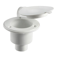 White deckshower head housing + cap/gasket