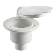 White deckshower head housing + cap/gasket
