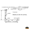 Level sensor for fuel tanks Ohms 240 - 33 for hole diameter 38 mm - Working frequency Ohms 240 - 33 - Suitable for hole Ø 38 mm [L3280040]