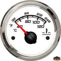 Water temperature indicator outer diameter 59 mm white color - White colour - Scale-Scale 40-120°C - Dimensions mm ext.59-int.52-H45 - V12/24 [L3274052]